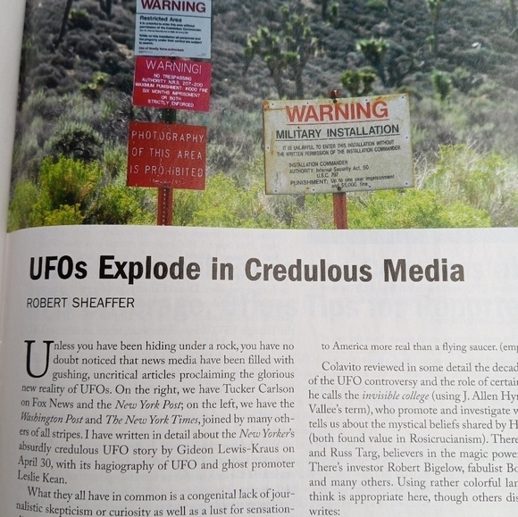 Skeptical Inquirer Magazine Sept Oct 2021 UFOs - Picture 3 of 7